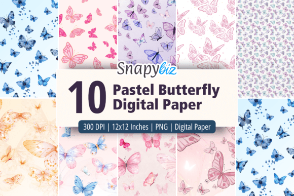 Download Pastel Butterfly Seamless Digital Paper - Digital Collection
