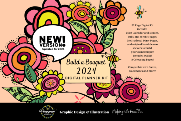 Download Build a Bouquet Digital Planner Set - Digital Collection