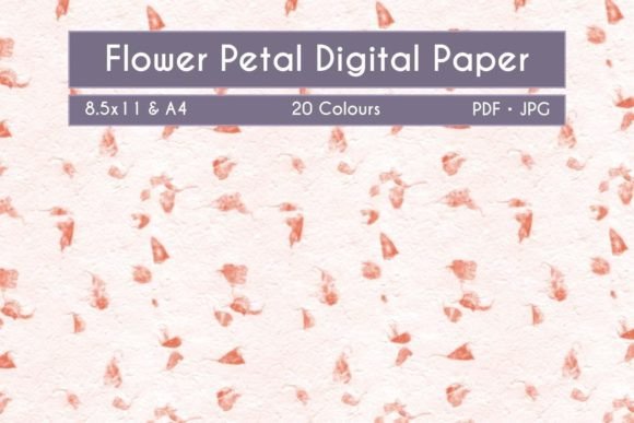 Download Flower Petal Digital Paper, Stationery - Digital Collection