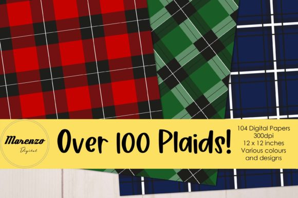 Download Plaid Digital Paper Mega Bundle over 100 - Digital Collection