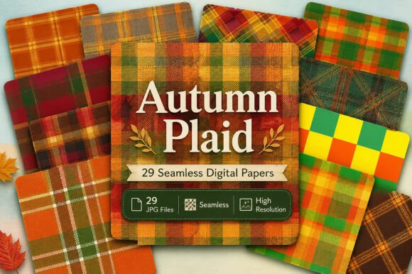 Download Autumn Plaid Digital Patters - Digital Collection