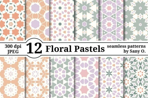 Download Seamless Pattern Retro Floral Pastels - Premium Resources