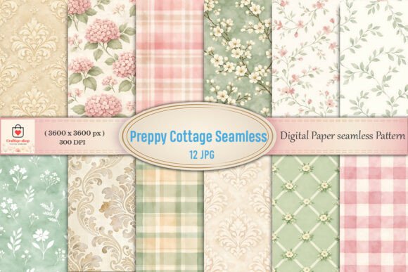 Download Cottagecore Floral Digital Paper Bundle - Digital Collection