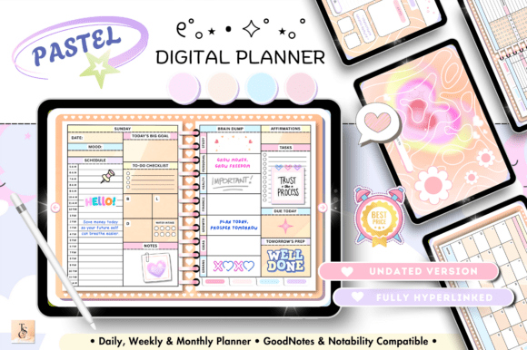 Download Undated Digital Planner Ipad Goodnotes - Digital Collection