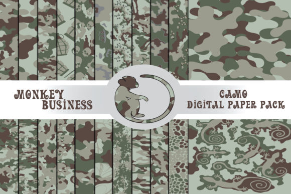 Download Digital Paper Pack, Camo Illustrations - Digital Collection