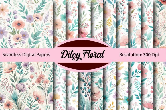 Download Ditsy Floral Seamless Digital Paper - Digital Collection