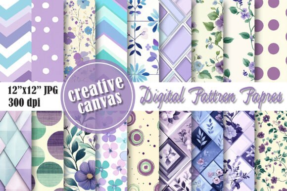 Download Celestial &amp; Floral Digital Paper Bundle - Digital Collection