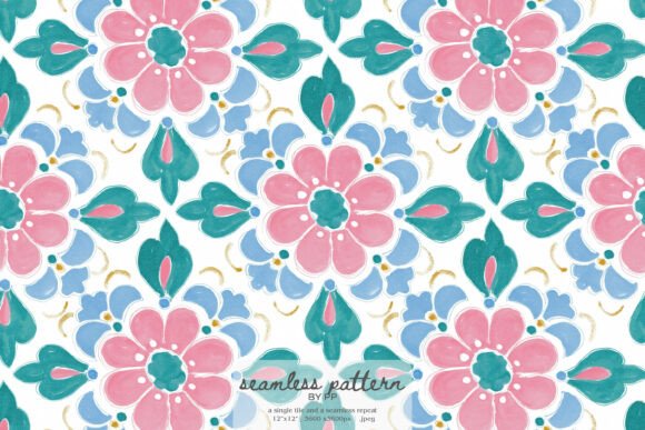Download Retro Floral Tile Seamless Pattern - Premium Resources