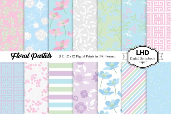 Download Digital Paper Pastel Florals - Spring - Digital Collection