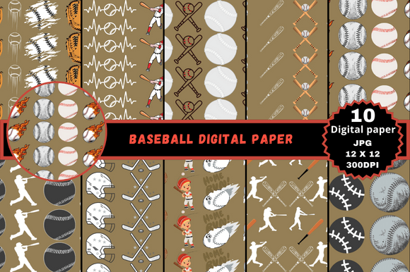 Download Baseball Digital Paper - Digital Collection
