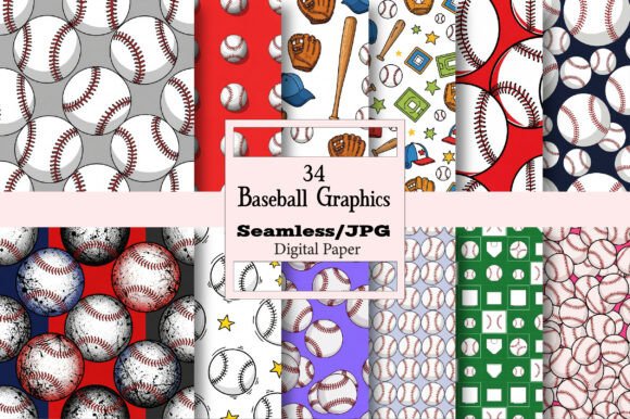 Download Baseball Digital Paper Graphics - Digital Collection
