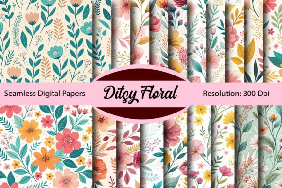 Download Ditsy Floral Seamless Digital Paper - Digital Collection