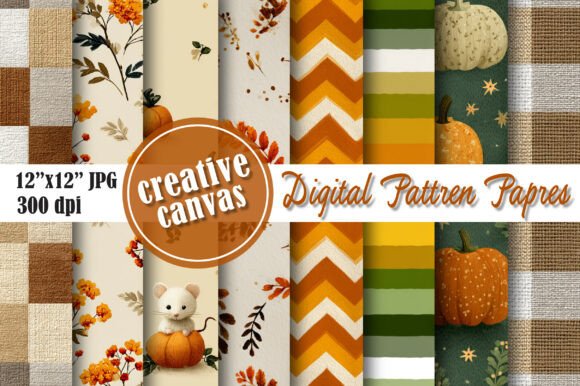 Download Rustic Autumn Digital Paper Bundle - Digital Collection
