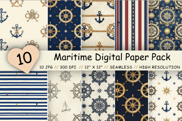 Download Maritime Digital Paper Pack, Classic - Digital Collection